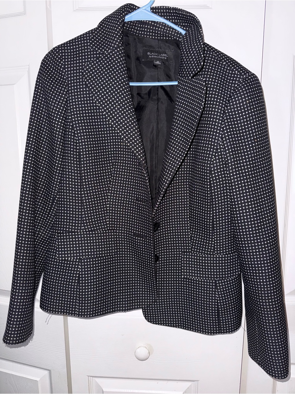 Evan Picone Black Polka Dot Blazer Jacket
